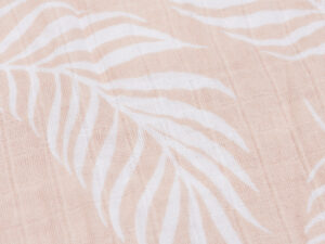Hydrofiel Multidoek Nature 70x70cm - Pale Pink (roze met witte print) - Afbeelding 2