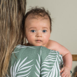 Hydrofiel multidoek 115x115cm Nature ash green (groen met witte print)
