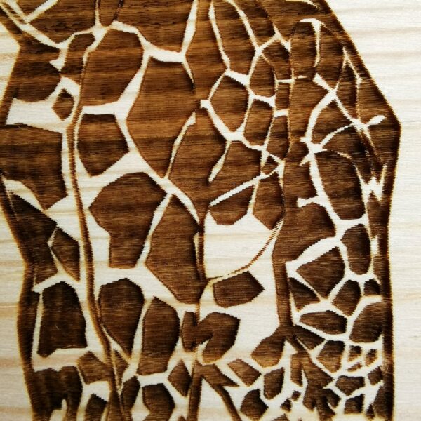 Detail giraffe gravering Baby box designs