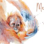 Kaart met baby aapje - inclusief personaliseren