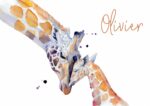 Kaart met baby giraffe - inclusief personaliseren