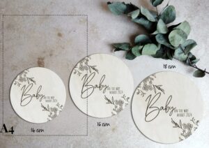 Zwangerschap-aankondigingsschijf - Baby on the way - Flowers - Afbeelding 2